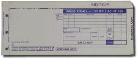 3-Part Manual Credit Card Slips (100 slips/pack)