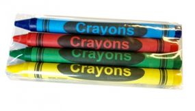 4-Pack Premium Cello Crayons (500 Packs of 4 each = 2,000 crayons/case)