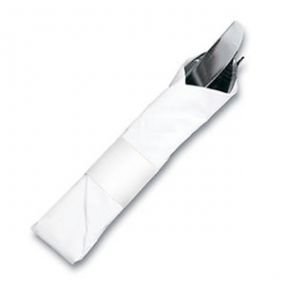 4 1/2" x 1 1/2" White Paper Napkin Bands (2,000 bands/pack)